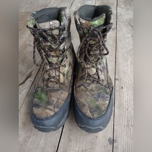 Men's Realtree camouflage waterproof hunting boots lace up size 12